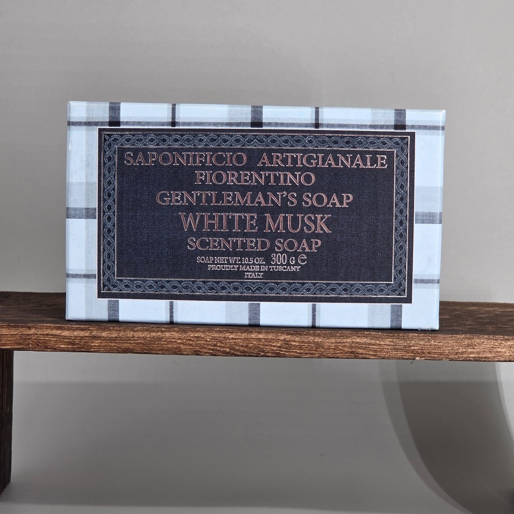 Saponificio Artigianale Fiorentino Bar Soap Mens‎ 10.5oz White Musk Italy Luxury